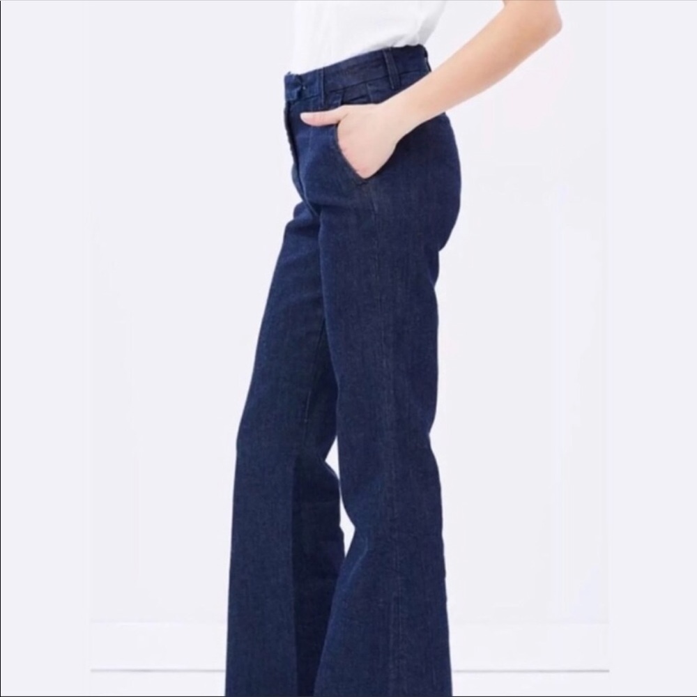 Current Elliot High Waisted Crop Flare Jeans 27 - Picture 2 of 8